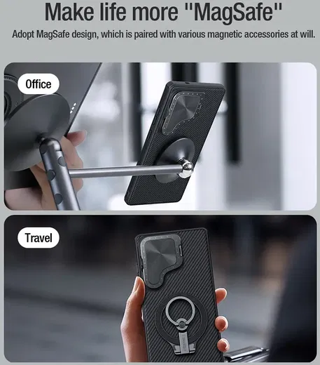 Nillkin CamShield Prop Samsung Galaxy S25 Ultra Hoesje MagSafe / Qi2 Groen afbeelding 8