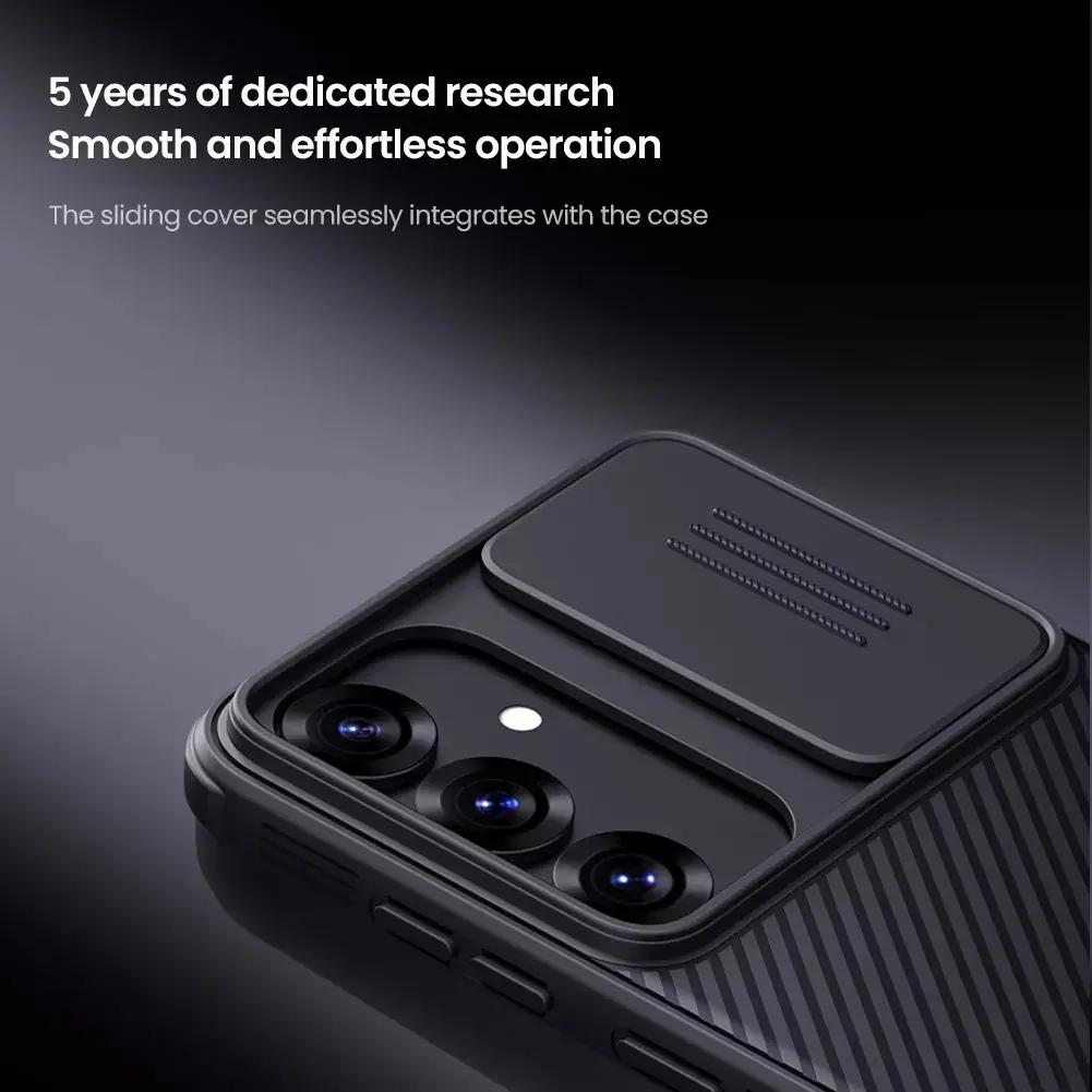 Nillkin CamShield Samsung Galaxy S25 Hoesje met Camera Slider Back Cover Zwart afbeelding 4