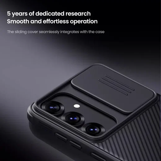 Nillkin CamShield Samsung Galaxy S25 Hoesje met Camera Slider Back Cover Zwart afbeelding 4
