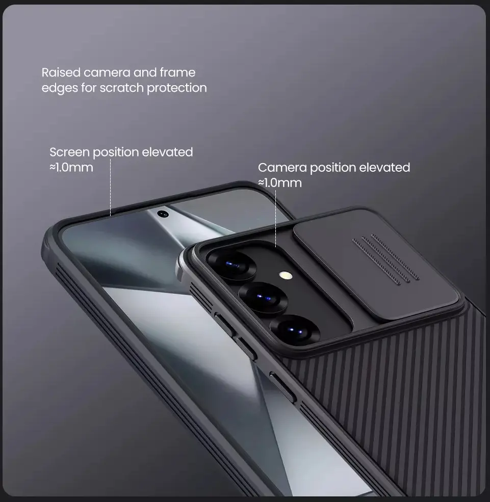 Nillkin CamShield Samsung Galaxy S25 Hoesje met Camera Slider Back Cover Zwart afbeelding 5