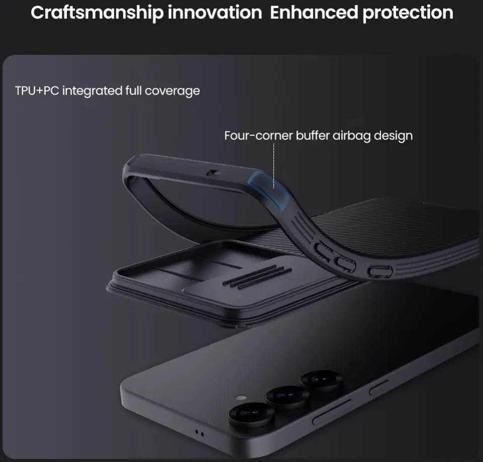 Nillkin CamShield Samsung Galaxy S25 Plus Hoesje Camera Slider Back Cover Zwart afbeelding 7