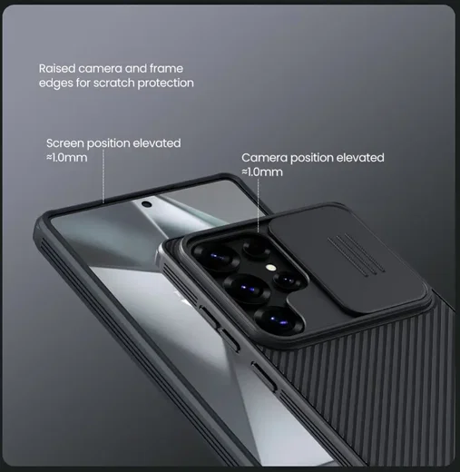 Nillkin CamShield Samsung Galaxy S25 Ultra Hoesje Camera Slider Back Cover Zwart afbeelding 9