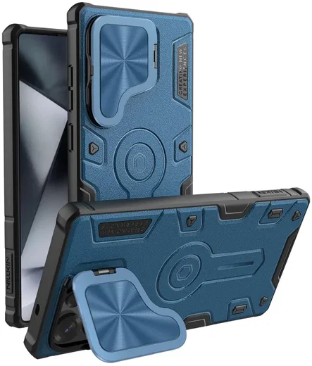 Nillkin CamShield Armor Prop Samsung Galaxy S25 Ultra Hoesje MagSafe / Qi2 Blauw afbeelding 1