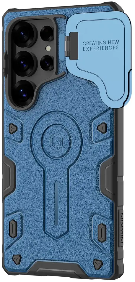 Nillkin CamShield Armor Prop Samsung Galaxy S25 Ultra Hoesje MagSafe / Qi2 Blauw afbeelding 3