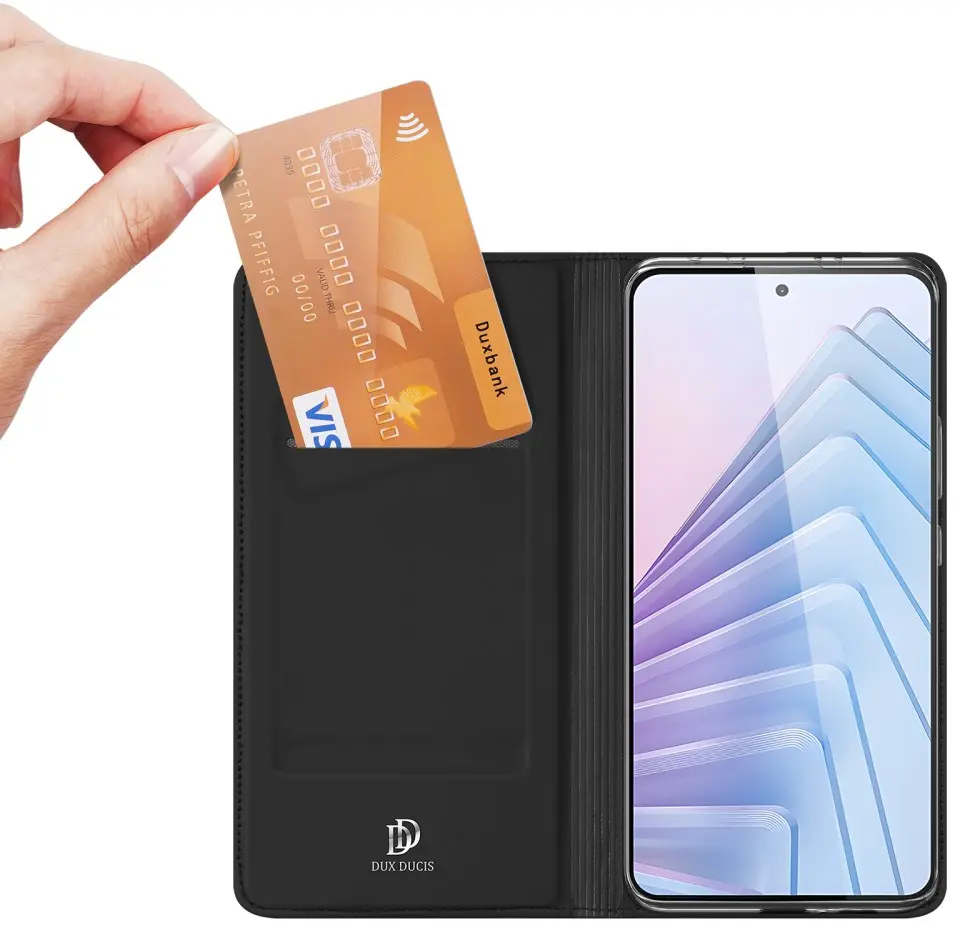 Dux Ducis Skin Pro Xiaomi Redmi Note 14 5G Hoesje Portemonnee Book Case Zwart afbeelding 2