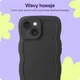 HappyCase Wavy Apple iPhone 17e / 16e  Hoesje TPU Back Cover Zwart afbeelding 5