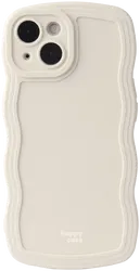 HappyCase Wavy Apple iPhone 16e / 13 Hoesje TPU Back Cover Beige afbeelding