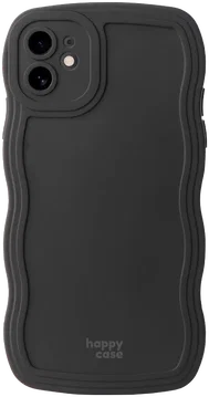 HappyCase Wavy Apple iPhone 12 Hoesje TPU Back Cover Zwart