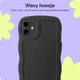 HappyCase Wavy Apple iPhone 12 Hoesje TPU Back Cover Zwart afbeelding 4