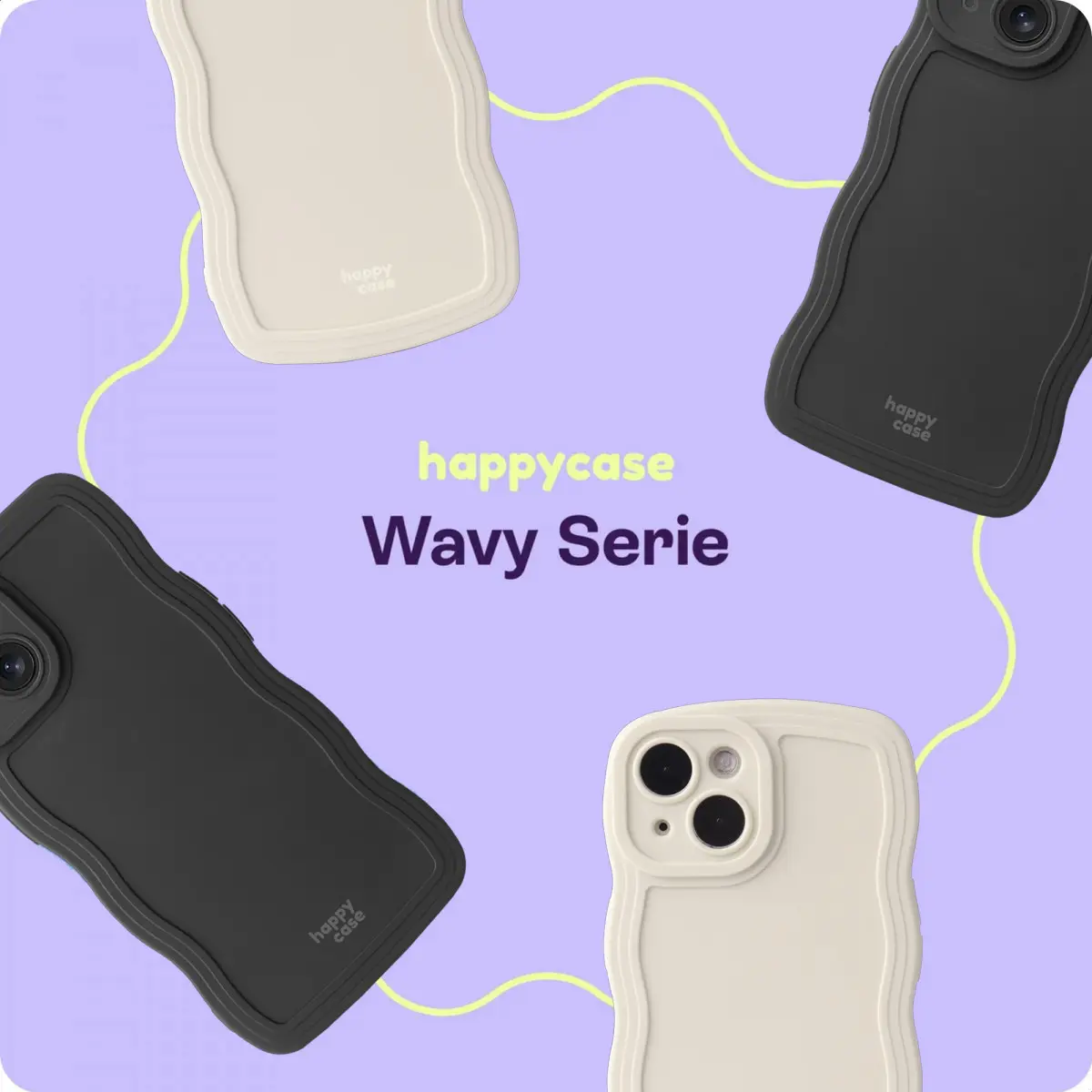 HappyCase Wavy Apple iPhone 12 Hoesje TPU Back Cover Zwart afbeelding 7