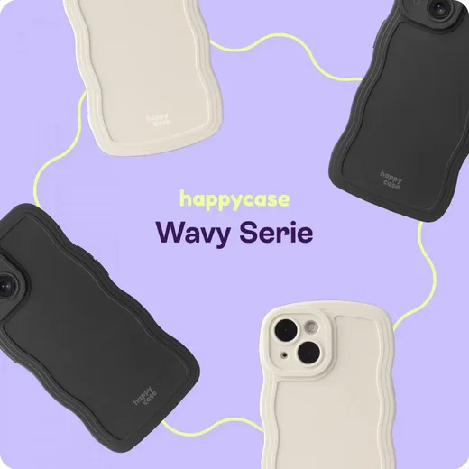 HappyCase Wavy Apple iPhone 12 Hoesje TPU Back Cover Zwart afbeelding 7
