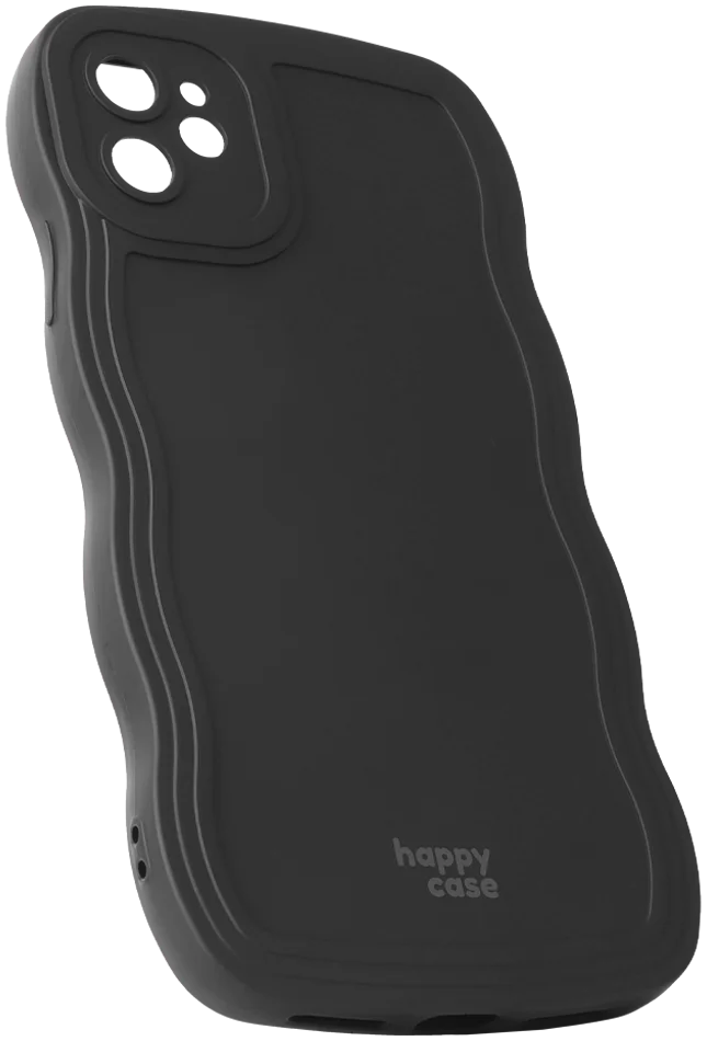 HappyCase Wavy Apple iPhone 12 Hoesje TPU Back Cover Zwart afbeelding 11