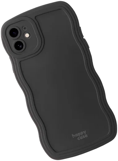 HappyCase Wavy Apple iPhone 12 Hoesje TPU Back Cover Zwart afbeelding 12