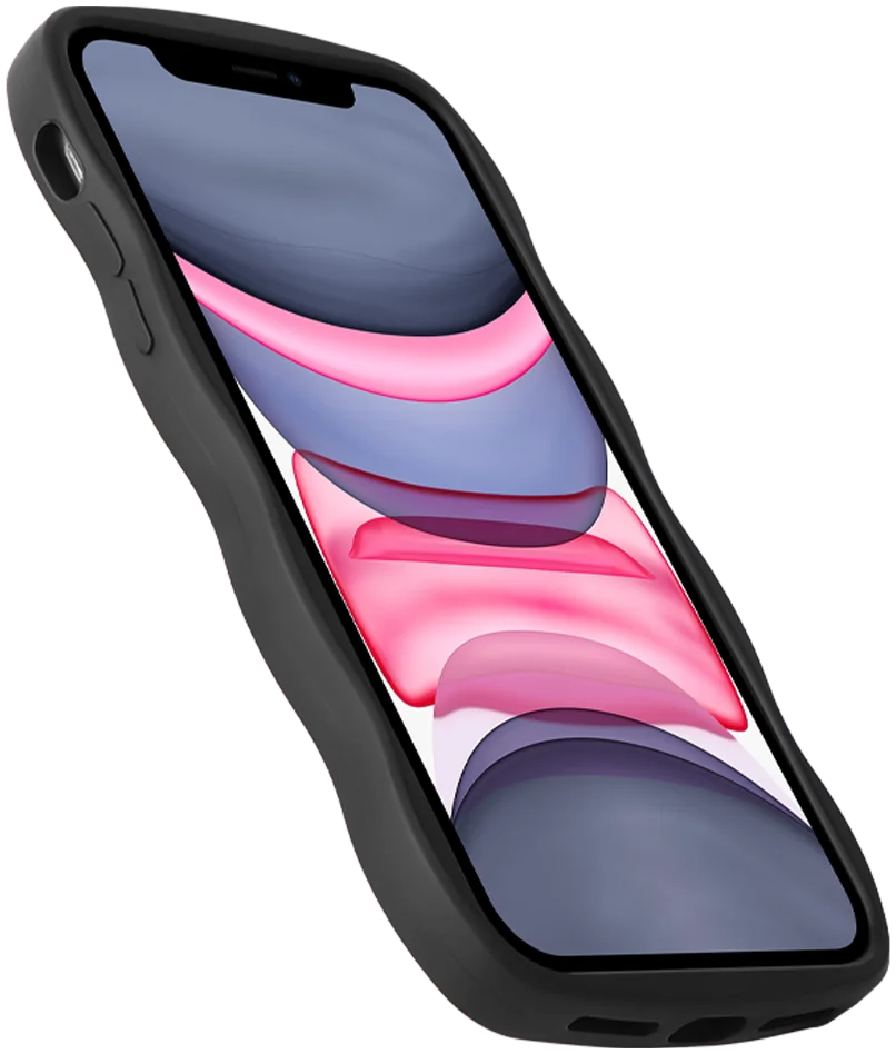 HappyCase Wavy Apple iPhone 11 Hoesje TPU Back Cover Zwart afbeelding 13