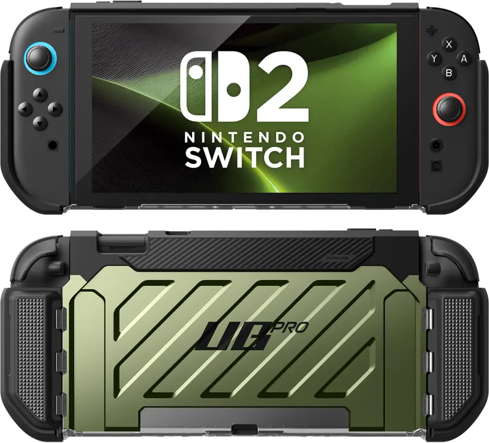 SUPCASE UB Pro Nintendo Switch 2 Hoesje Schokbestendig - Afneembare Joycon Groen afbeelding 1
