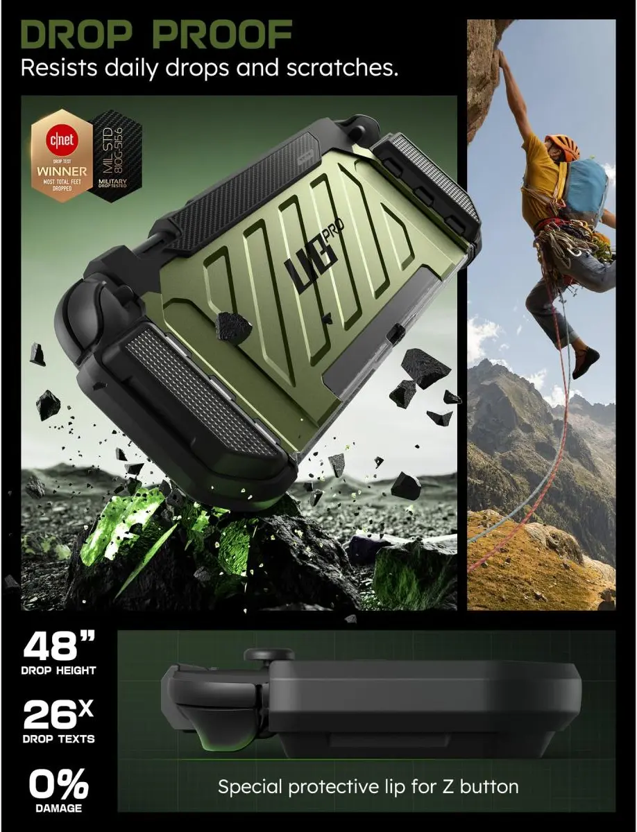 SUPCASE UB Pro Nintendo Switch 2 Hoesje Schokbestendig - Afneembare Joycon Groen afbeelding 7