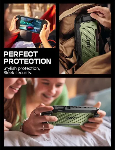 SUPCASE UB Pro Nintendo Switch 2 Hoesje Schokbestendig - Afneembare Joycon Groen afbeelding 9