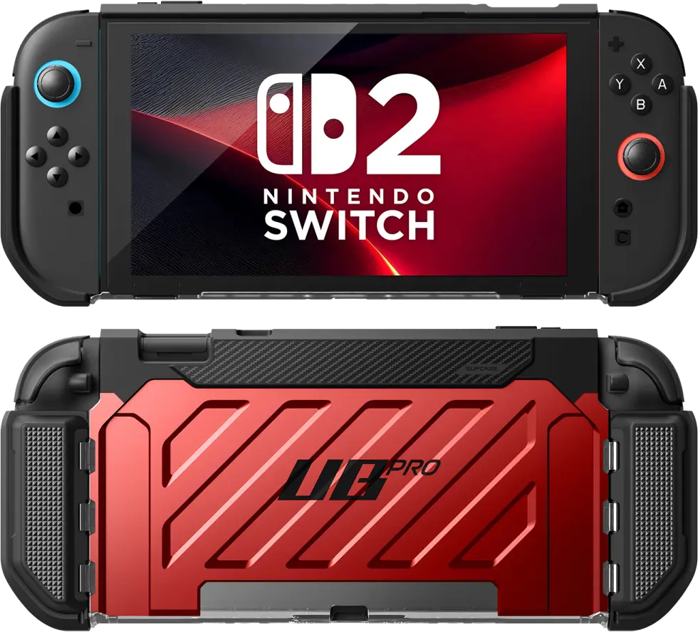 SUPCASE UB Pro Nintendo Switch 2 Hoesje Schokbestendig - Afneembare Joycon Rood afbeelding 3