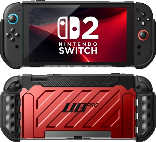 SUPCASE UB Pro Nintendo Switch 2 Hoesje Schokbestendig - Afneembare Joycon Rood afbeelding 3