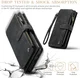CaseMe C30 Samsung Galaxy S25 Hoesje Pasjeshouder Book Case Zwart afbeelding 4