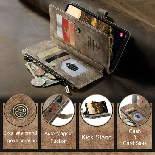 CaseMe C30 Samsung Galaxy S25 Hoesje Pasjeshouder Book Case Bruin afbeelding 8