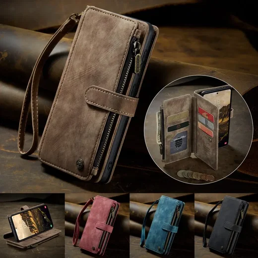 CaseMe C30 Samsung Galaxy S25 Hoesje Pasjeshouder Book Case Bruin afbeelding 10