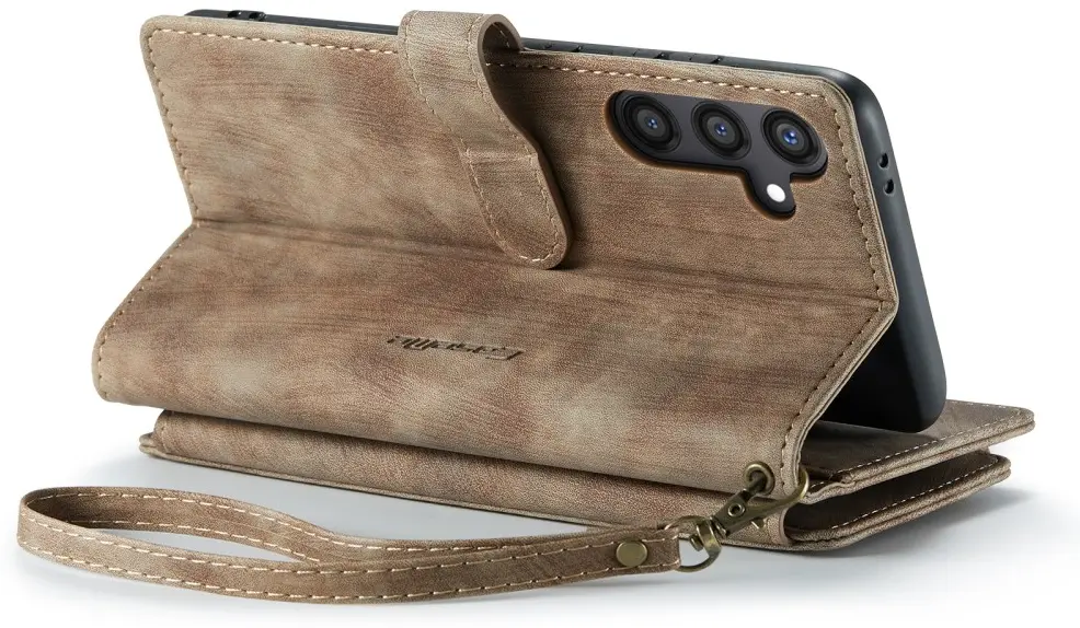 CaseMe C30 Samsung Galaxy S25 Hoesje Pasjeshouder Book Case Bruin afbeelding 12
