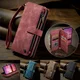 CaseMe C30 Samsung Galaxy S25 Hoesje Pasjeshouder Book Case Rood afbeelding 10