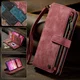 CaseMe C30 Samsung Galaxy S25 Hoesje Pasjeshouder Book Case Rood afbeelding 9