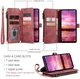CaseMe C30 Samsung Galaxy S25 Hoesje Pasjeshouder Book Case Rood afbeelding 3