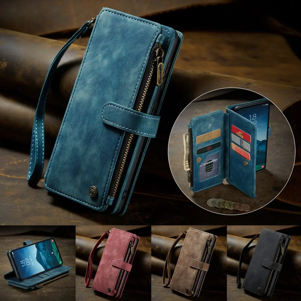 CaseMe C30 Samsung Galaxy S25 Hoesje Pasjeshouder Book Case Blauw afbeelding 10