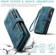 CaseMe C30 Samsung Galaxy S25 Hoesje Pasjeshouder Book Case Blauw afbeelding 4