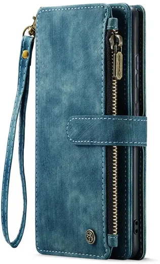 CaseMe C30 Samsung Galaxy S25 Hoesje Pasjeshouder Book Case Blauw afbeelding 2