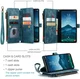 CaseMe C30 Samsung Galaxy S25 Hoesje Pasjeshouder Book Case Blauw afbeelding 3
