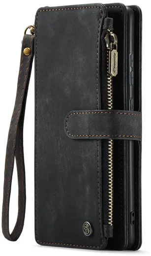 CaseMe C30 Samsung Galaxy S25 Plus Hoesje Pasjeshouder Book Case Zwart afbeelding 2