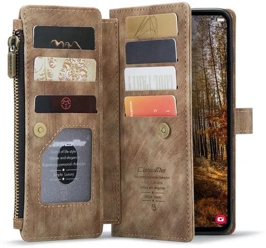 CaseMe C30 Samsung Galaxy S25 Plus Hoesje Pasjeshouder Book Case Bruin afbeelding 11