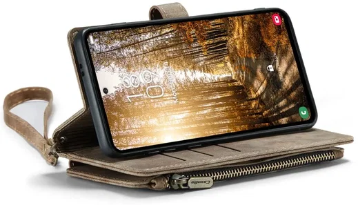 CaseMe C30 Samsung Galaxy S25 Plus Hoesje Pasjeshouder Book Case Bruin afbeelding 12