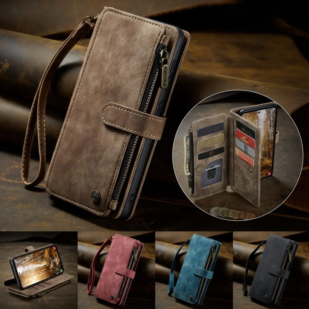 CaseMe C30 Samsung Galaxy S25 Plus Hoesje Pasjeshouder Book Case Bruin afbeelding 9
