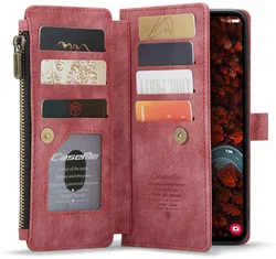CaseMe C30 Samsung Galaxy S25 Plus Hoesje Pasjeshouder Book Case Rood afbeelding