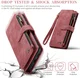 CaseMe C30 Samsung Galaxy S25 Plus Hoesje Pasjeshouder Book Case Rood afbeelding 4
