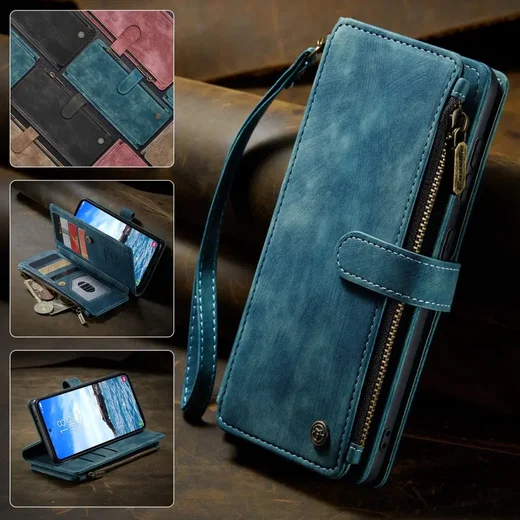 CaseMe C30 Samsung Galaxy S25 Plus Hoesje Pasjeshouder Book Case Blauw afbeelding 10