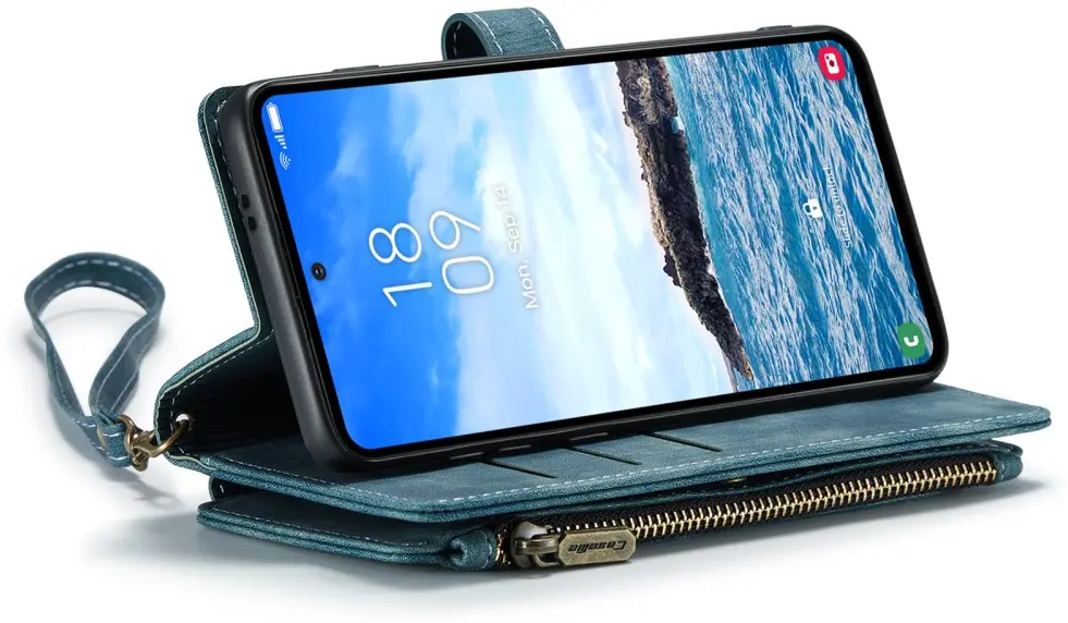 CaseMe C30 Samsung Galaxy S25 Plus Hoesje Pasjeshouder Book Case Blauw afbeelding 12