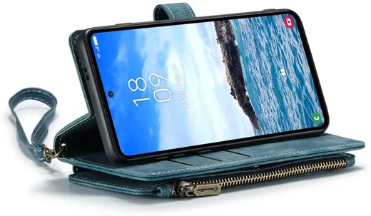 CaseMe C30 Samsung Galaxy S25 Plus Hoesje Pasjeshouder Book Case Blauw afbeelding 12