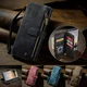 CaseMe C30 Samsung Galaxy S25 Ultra Hoesje Pasjeshouder Book Case Zwart afbeelding 10