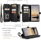 CaseMe C30 Samsung Galaxy S25 Ultra Hoesje Pasjeshouder Book Case Zwart afbeelding 3