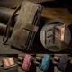 CaseMe C30 Samsung Galaxy S25 Ultra Hoesje Pasjeshouder Book Case Bruin afbeelding 10