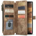 CaseMe C30 Samsung Galaxy S25 Ultra Hoesje Pasjeshouder Book Case Bruin
