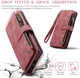 CaseMe C30 Samsung Galaxy S25 Ultra Hoesje Pasjeshouder Book Case Rood afbeelding 4