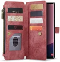 CaseMe C30 Samsung Galaxy S25 Ultra Hoesje Pasjeshouder Book Case Rood