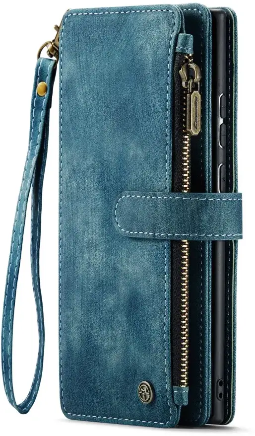 CaseMe C30 Samsung Galaxy S25 Ultra Hoesje Pasjeshouder Book Case Blauw afbeelding 2